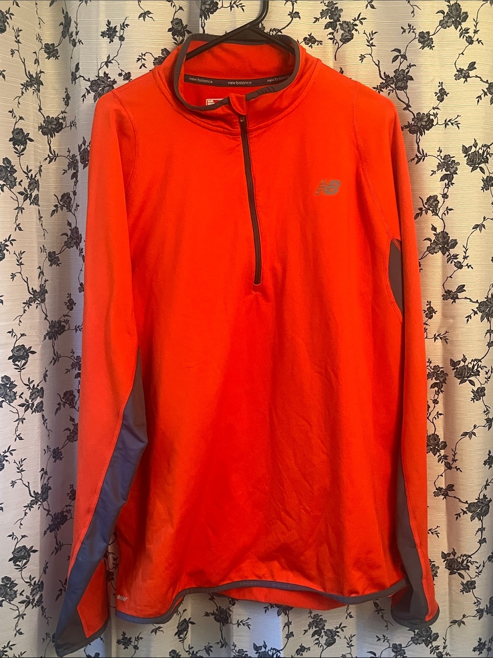 New Balance Men’s Bright Orange Quarter Zip Pullover